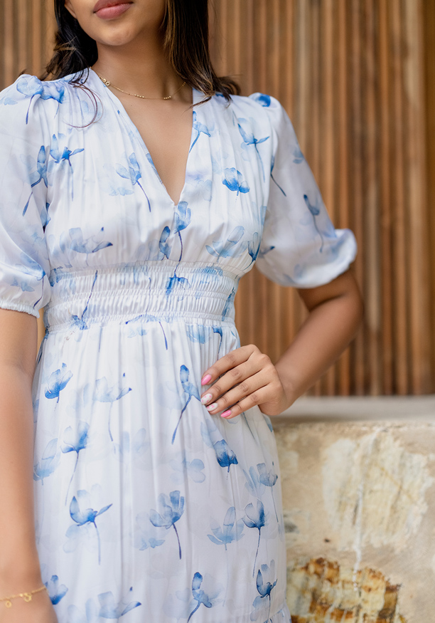 NOVA BLUE PRINTED DRESS